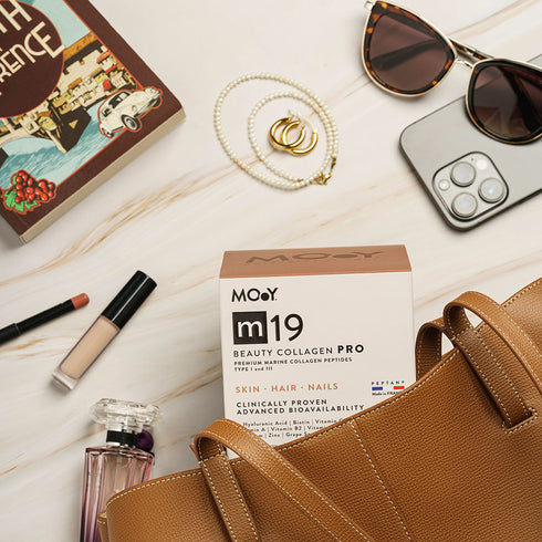 m19 PRO Colagen hidrolizat marin premium, dovedit clinic, beauty, 6.300mg tip I si III, aroma capsuni si lime, 30 portii, 240 g, Molecules of Youth, natural